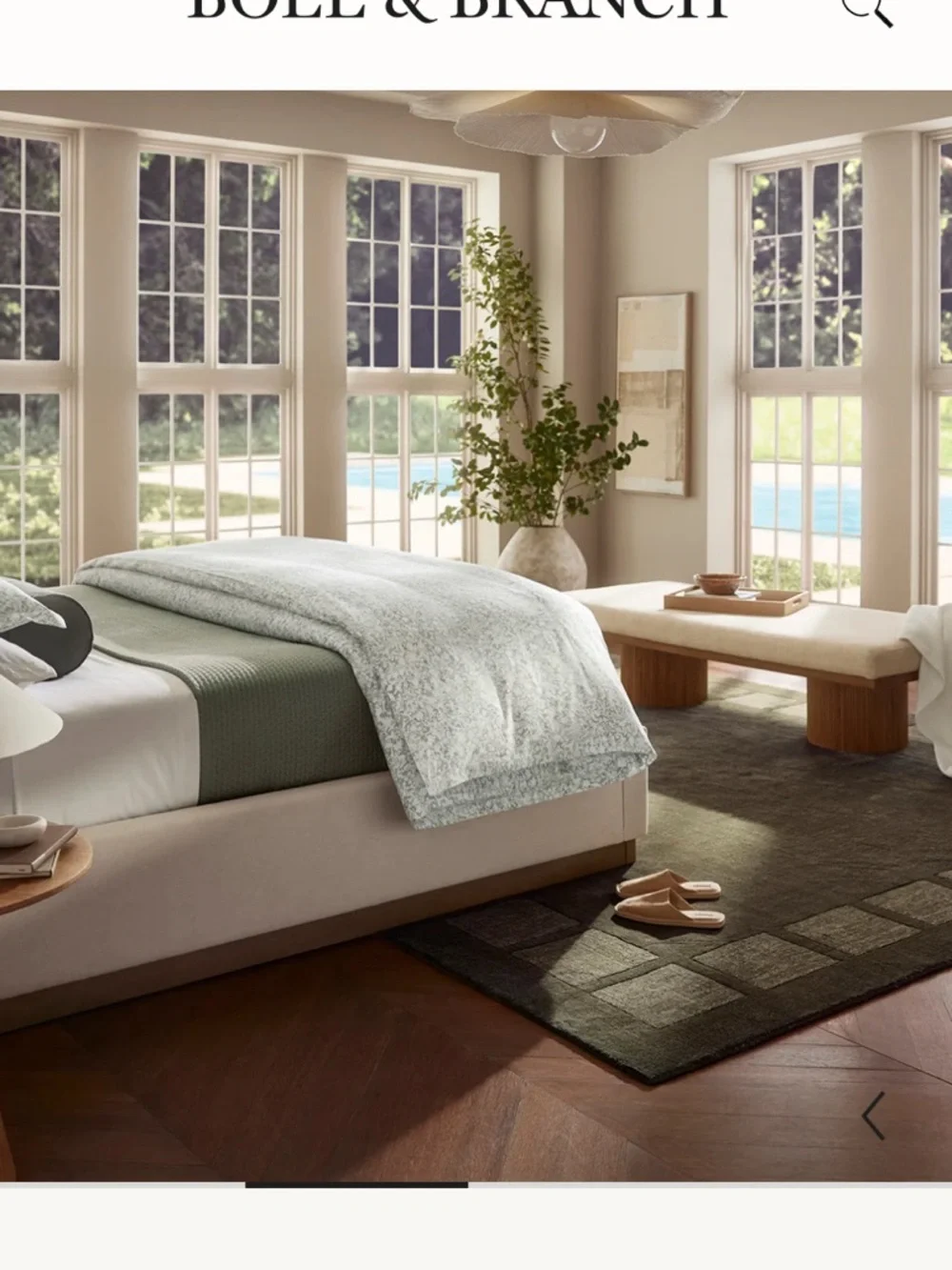 Boll & Branch Signature Textured Stitch Organic Cotton Quilt Sageleaf Full Queen